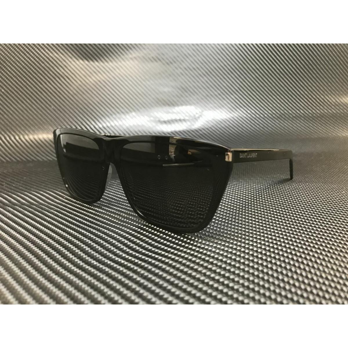 Saint Laurent SL431 Slim 001 Black Rectangle 57 mm Men`s Sunglasses