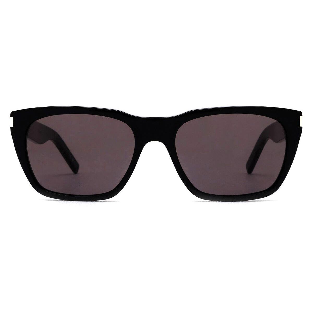 Saint Laurent SL 598 Sunglasses Men Black Black Square 56mm