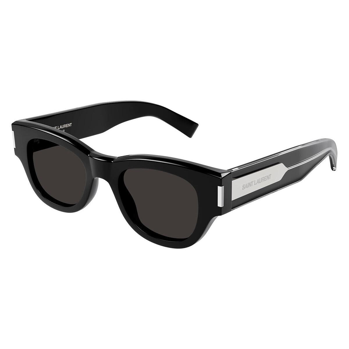 Saint Laurent SL 573 Sunglasses Black/crystal Gray 49mm