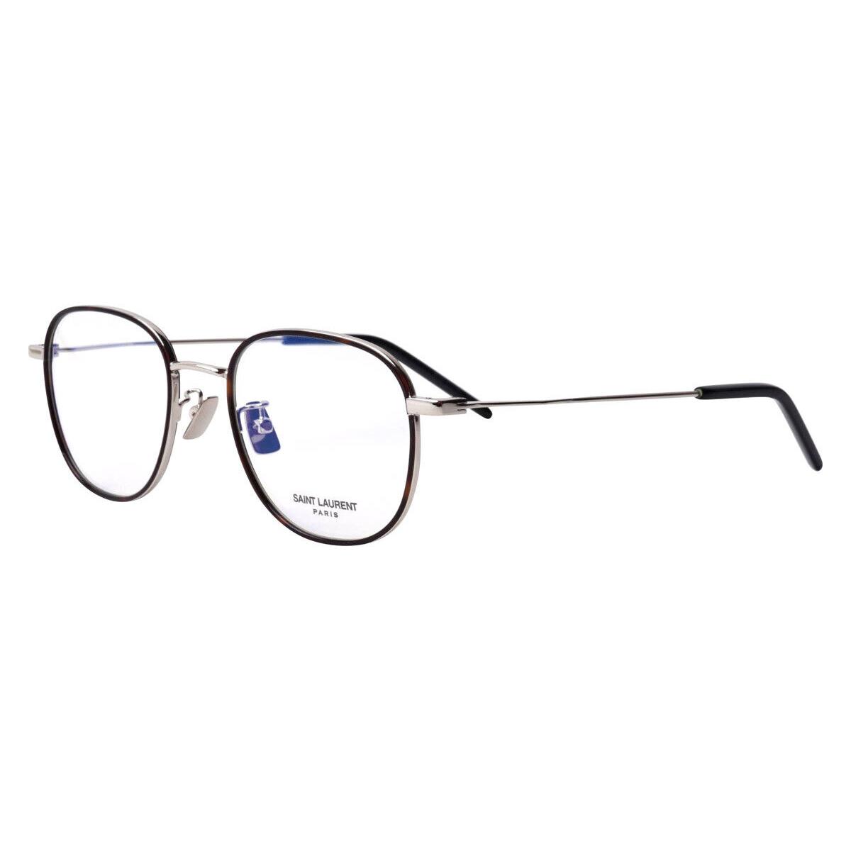 Saint Laurent SL 362 Eyeglasses Unisex Silver Oval 48mm