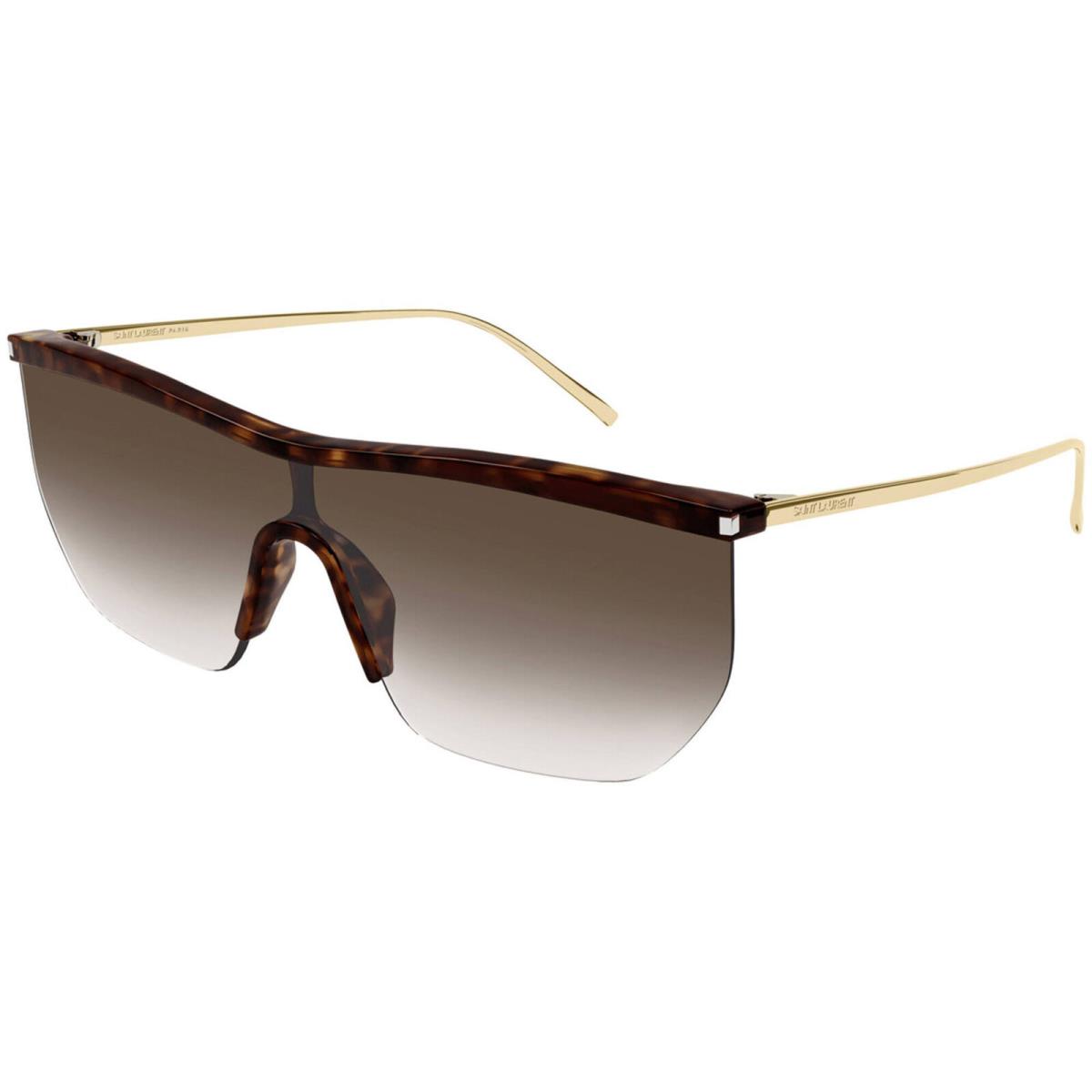 Saint Laurent Women`s Sunglasses Havana Metal Frame Brown Lens SL519MASK 003 - Frame: Havana, Lens: Brown