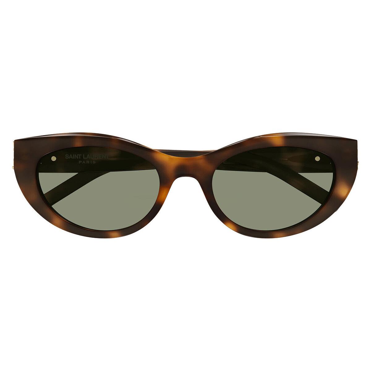 Saint Laurent SL M115 Sunglasses Havana Green Cat Eye 54mm