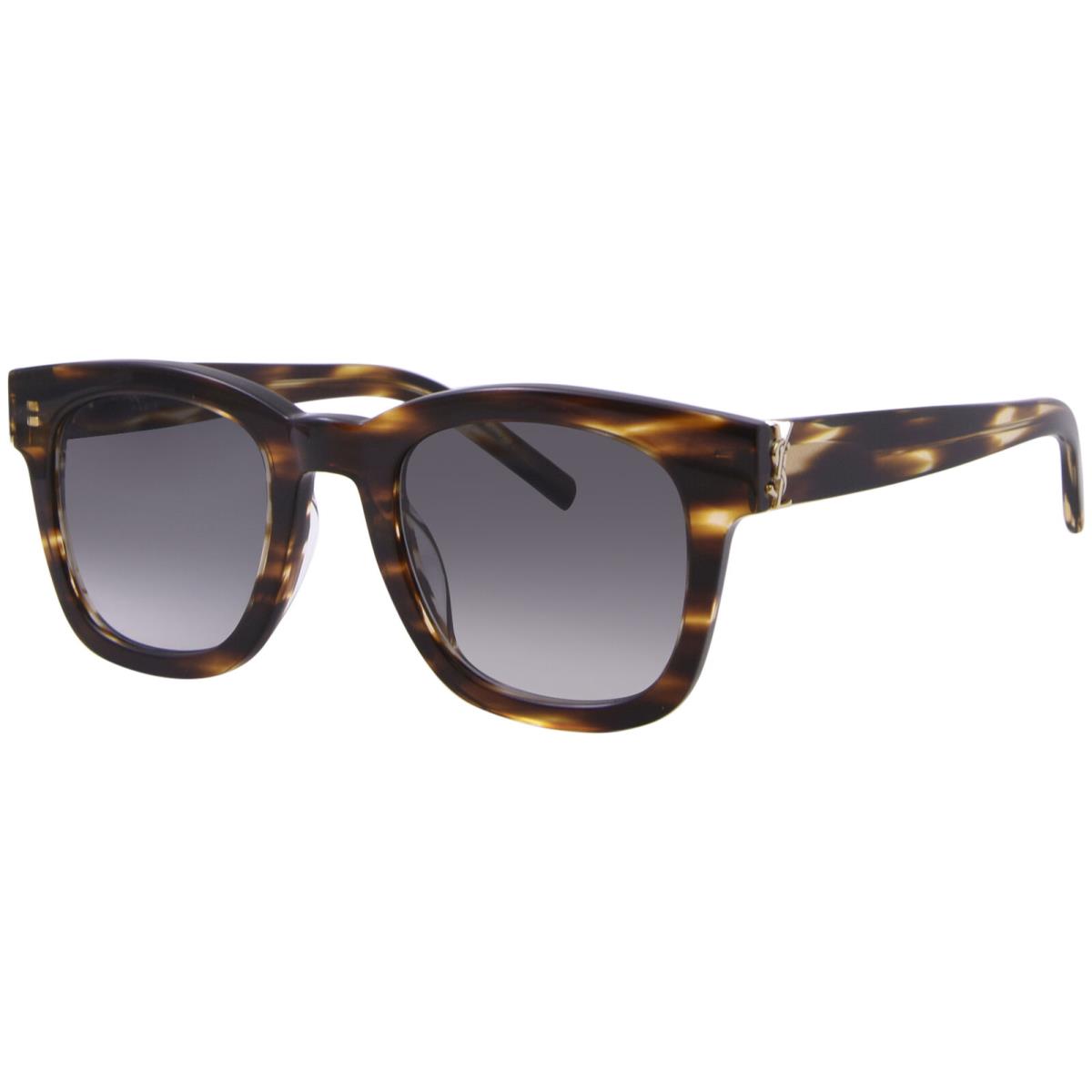 Saint Laurent SL-M124 003 Sunglasses Havana/grey Rectangle Shape 49mm
