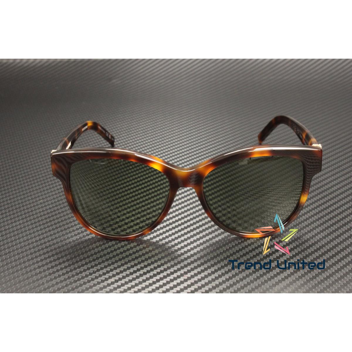 Saint Laurent SL M107 003 Cat Eye Acetate Havana Green 55 mm Women`s Sunglasses