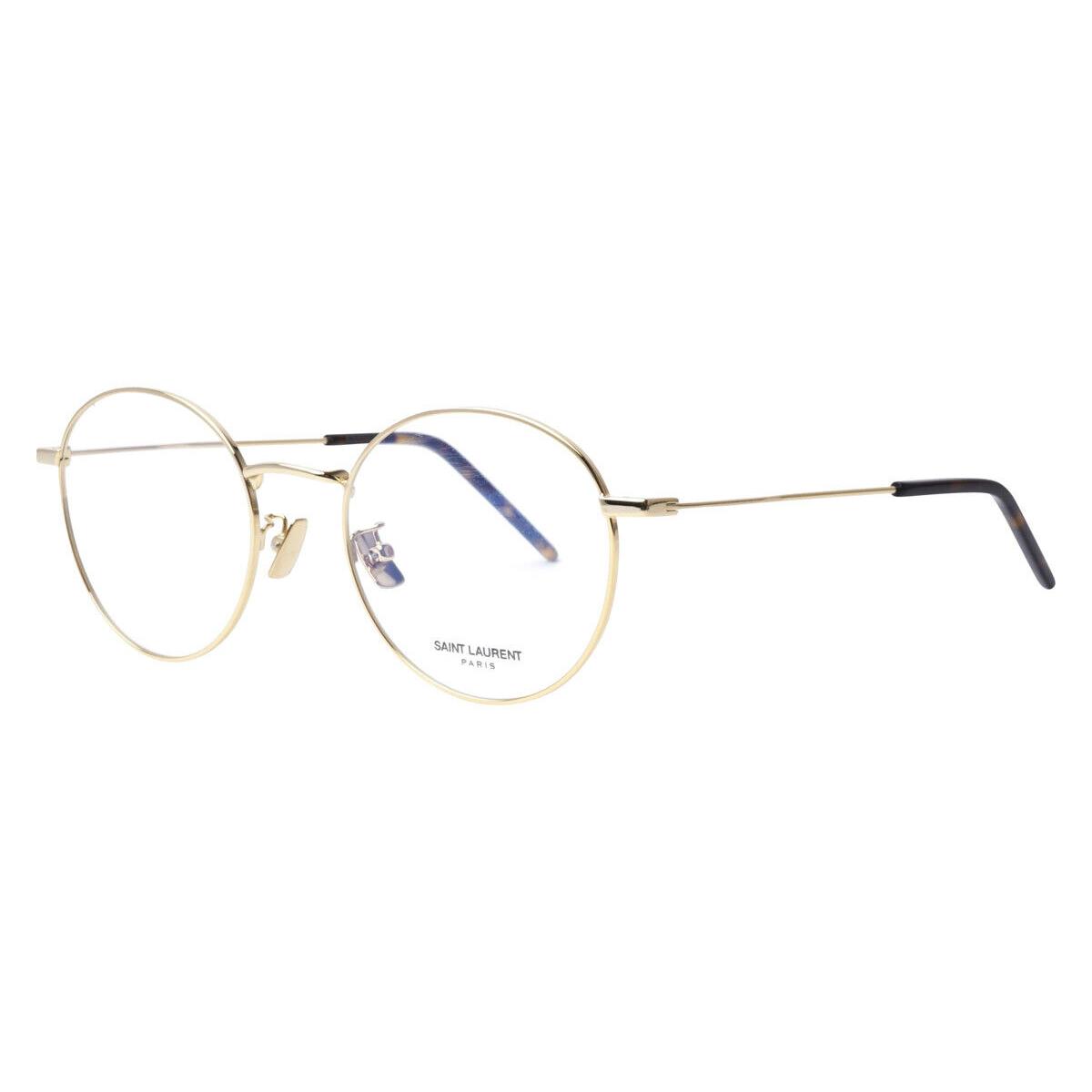 Saint Laurent SL 237/F Eyeglasses Men Gold Round 52mm