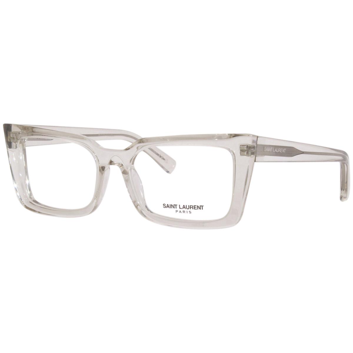 Saint Laurent SL-554 004 Eyeglasses Women`s Beige Full Rim Rectangle Shape 54mm