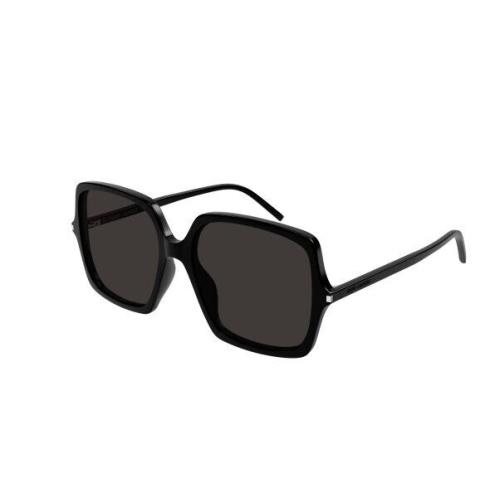 Saint Laurent SL 591 001 Black Oversized Square Women`s Sunglasses