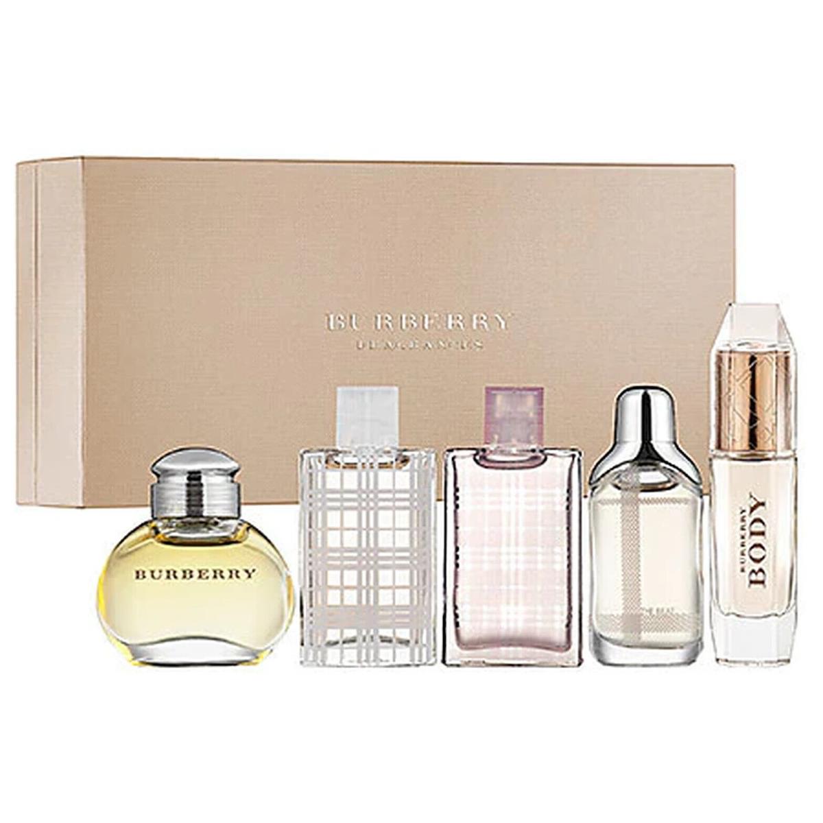 Burberry For Women 5 Pcs Mini Gift Set - Burberry+brit+brit Sheer+body+the Beat