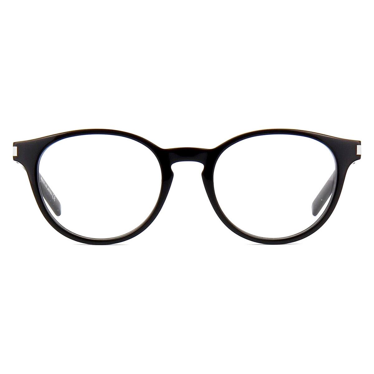 Saint Laurent SL 25 Eyeglasses Unisex Silver Round 49mm