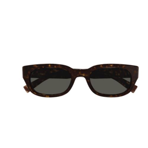 Saint Laurent SL 642 002 Havana / Grey Round Men`s Sunglasses