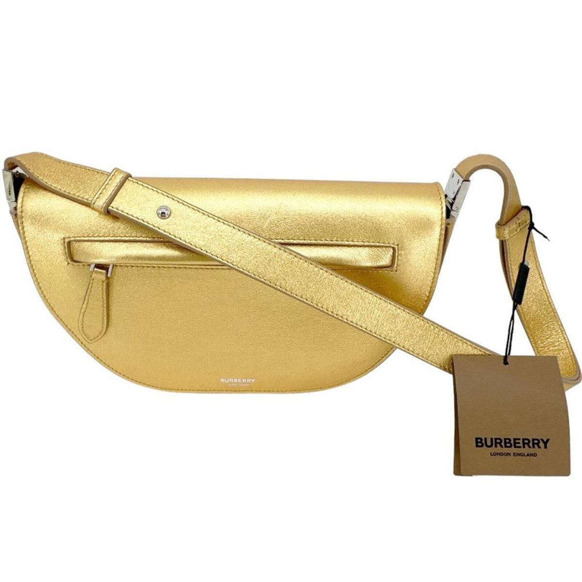 Burberry Small Metallic Leather Olympia Shoulder Bag