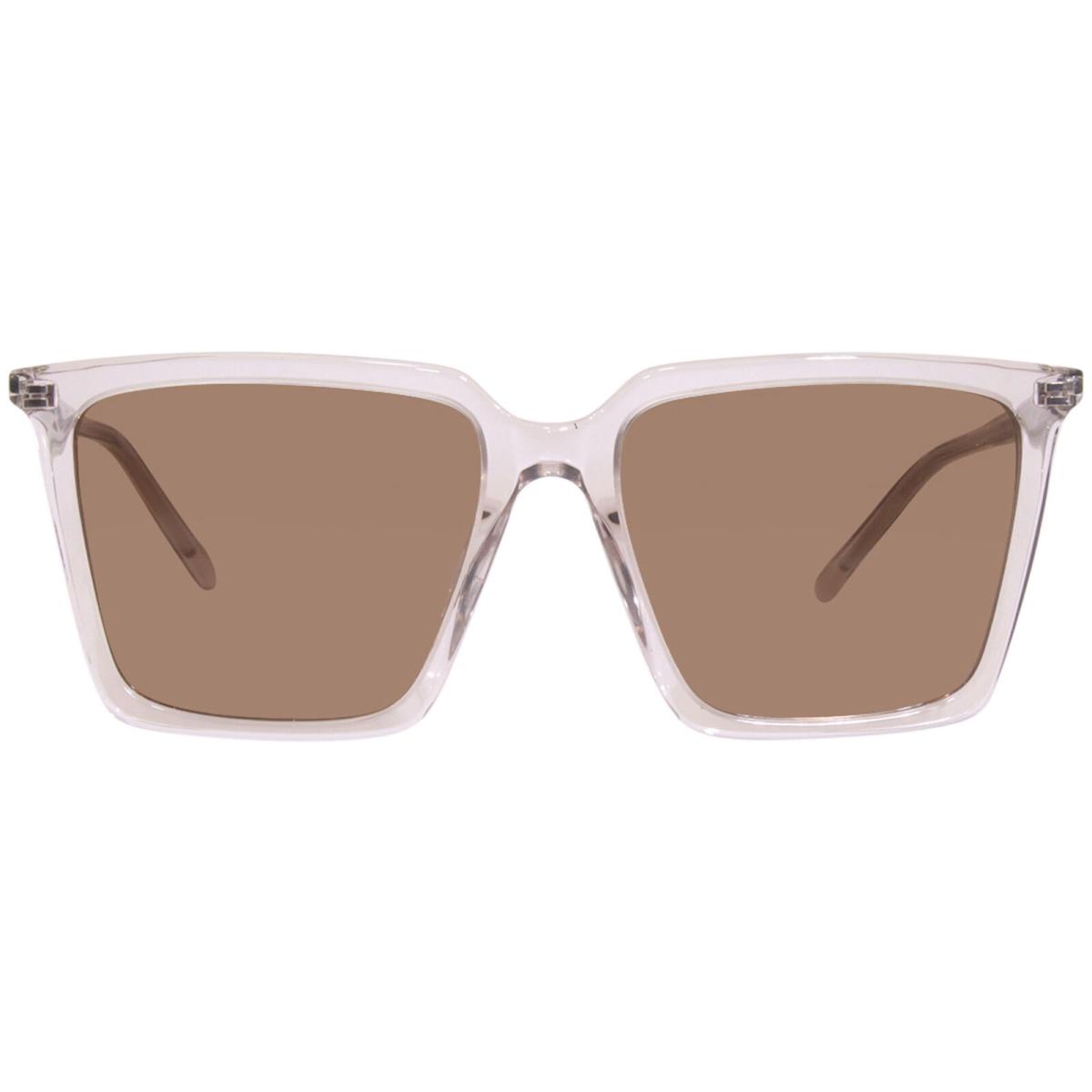 Saint Laurent SL474 003 Sunglasses Women`s Transparent/brown Lenses 56mm