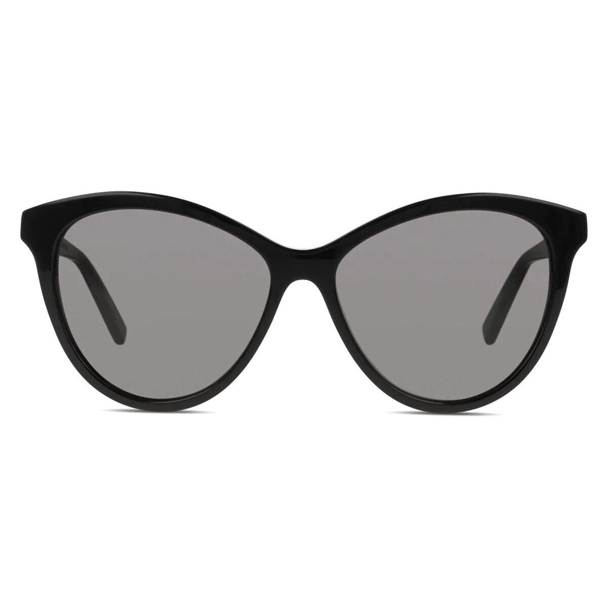 Saint Laurent SL 456 Sunglasses Women Black Cat Eye 57mm