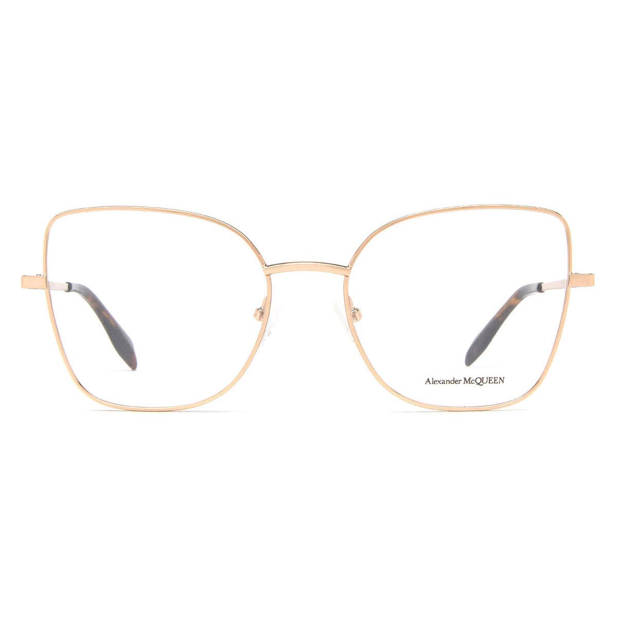 Alexander Mcqueen AM0416O Eyeglasses Women Gold Cat Eye 54mm