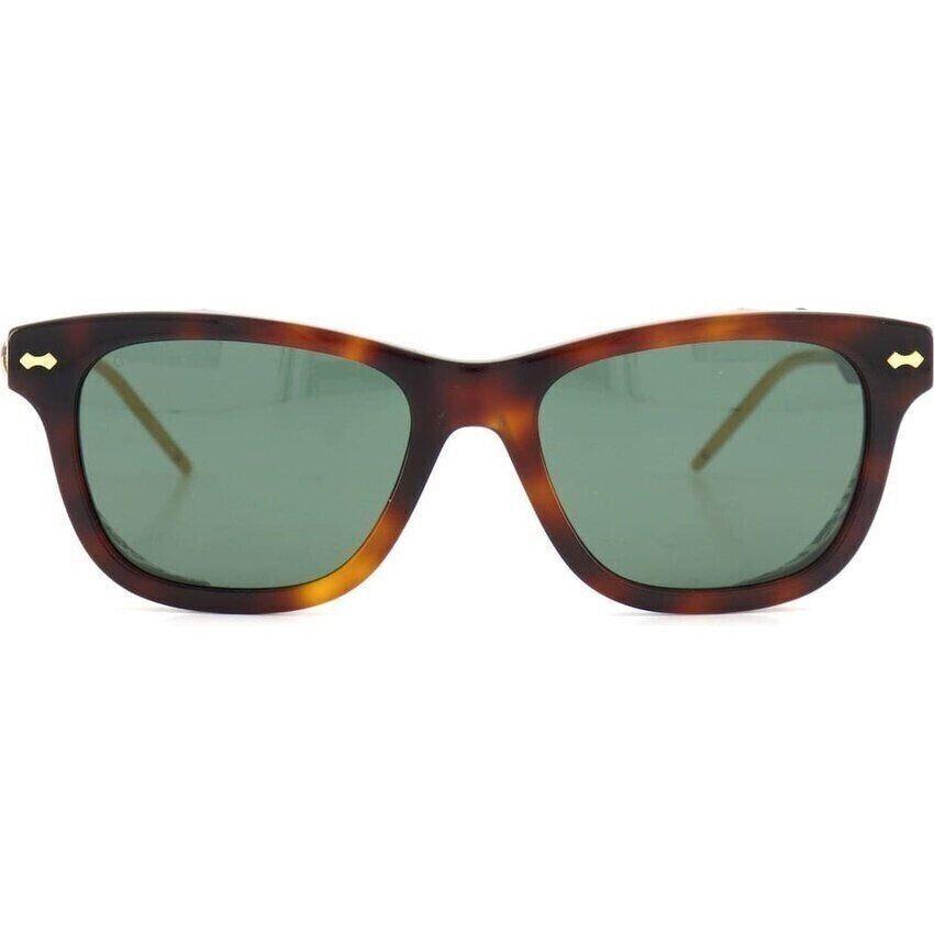 Gucci Guilloch GG0671S 002 54 Brown Stud Leather Blinker Unisex Sunglasses