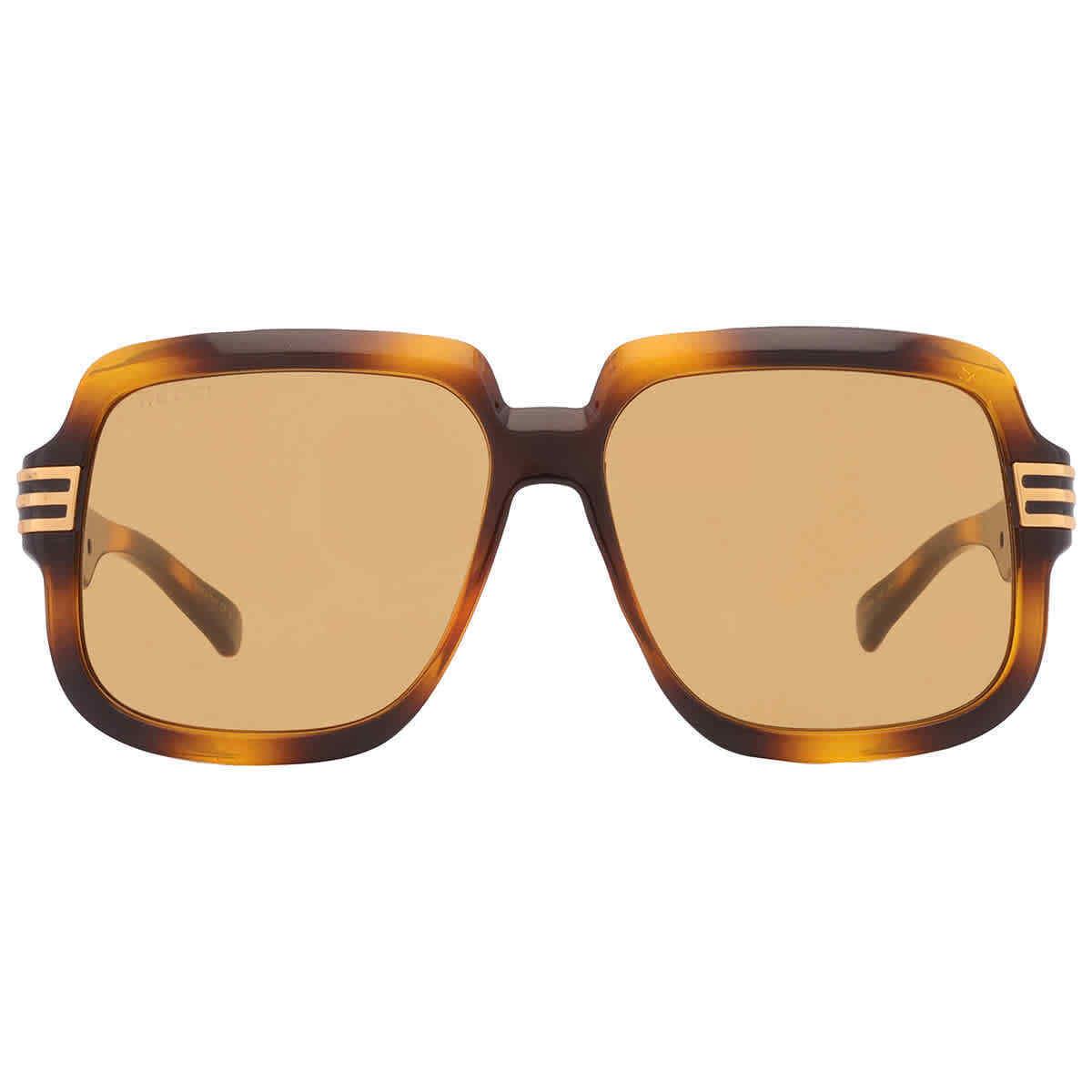 Gucci Brown Square Men`s Sunglasses GG0979S 002 59 GG0979S 002 59