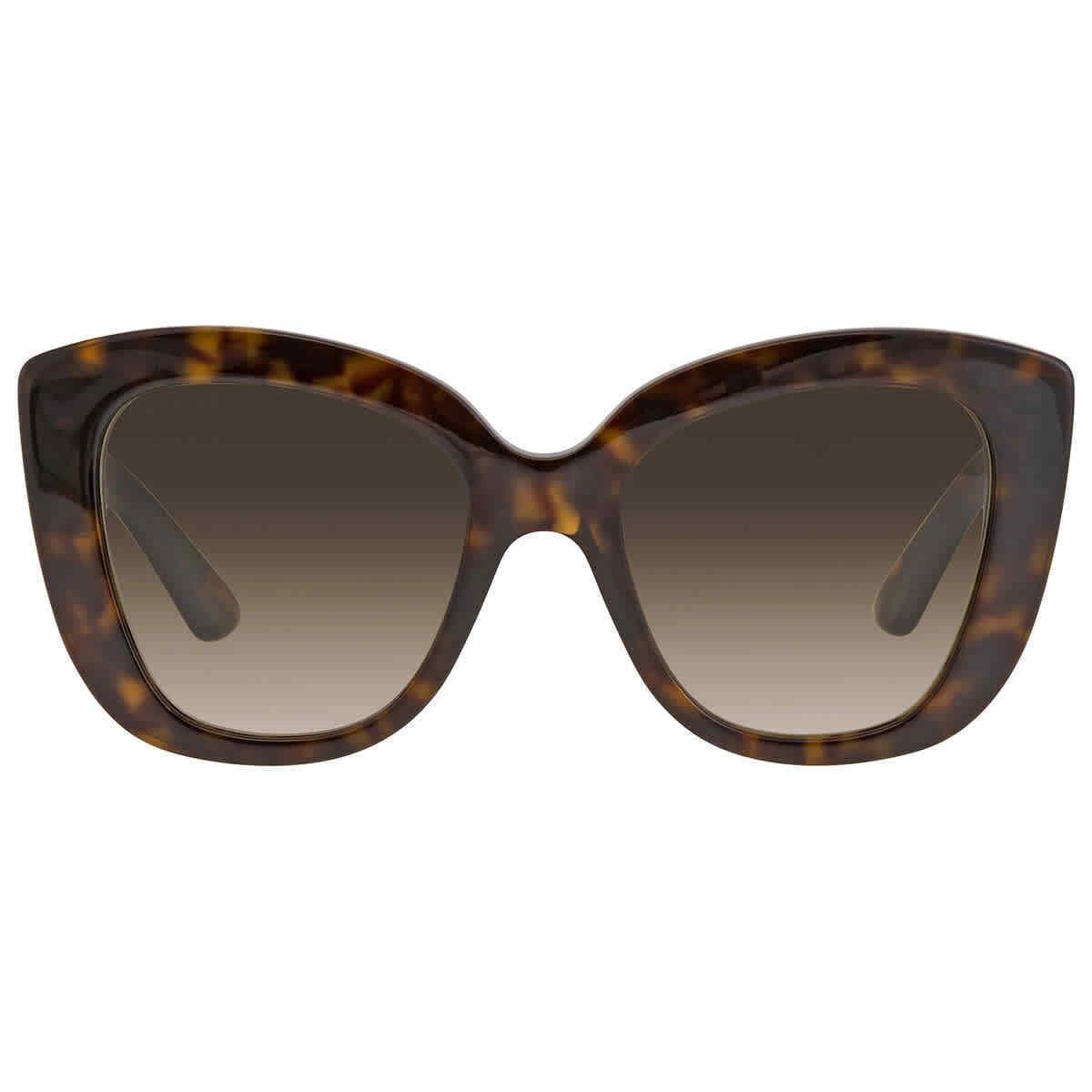 Gucci Light Brown Butterfly Ladies Sunglasses GG0327S 002 52 GG0327S 002 52