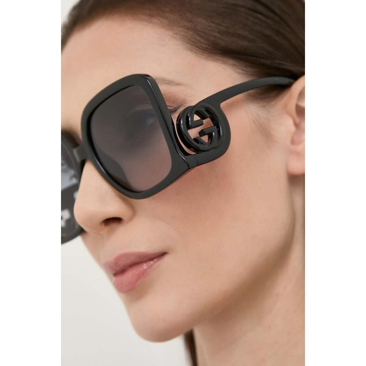 Gucci GG1326S 001 Square Women Black Oversized Sunglasses