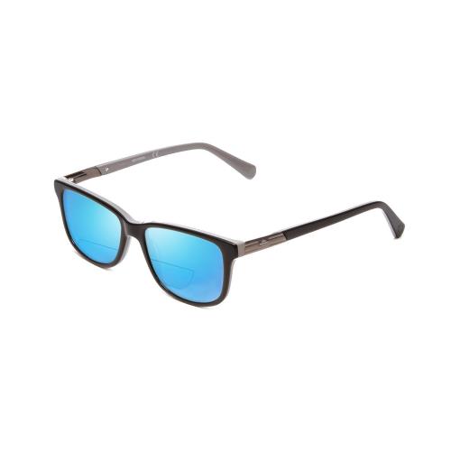 Harley-davidson HD0131T Cateye Polarized Bi-focal Sunglass Black Gun Metal 48 mm Blue Mirror