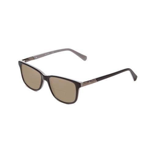 Harley-davidson HD0131T Cateye Polarized Bi-focal Sunglass Black Gun Metal 48 mm Brown