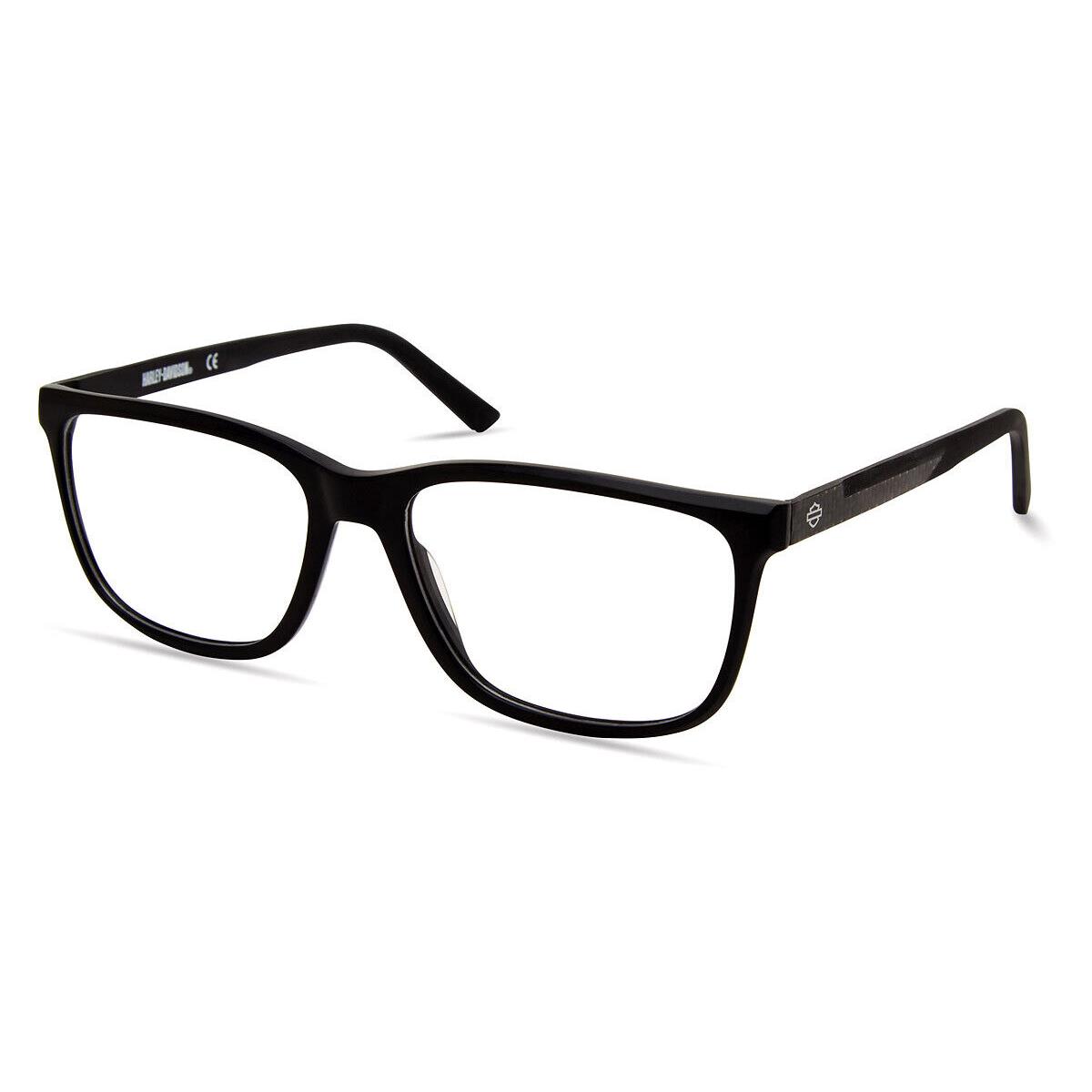 Harley Davidson HD0955 Eyeglasses Men Matte Black Square 57mm