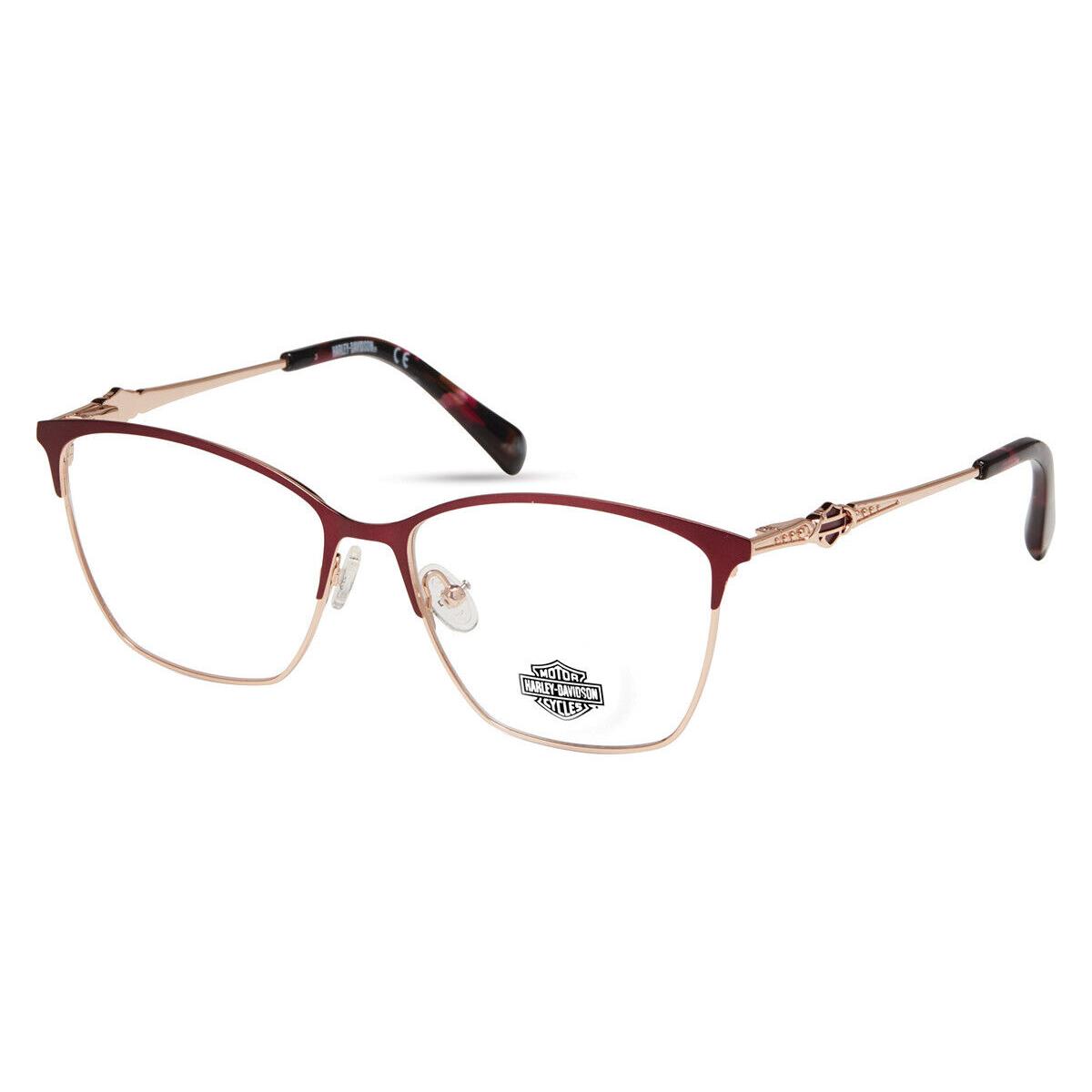 Harley Davidson HD0565 Eyeglasses Matte Bordeaux Square 55mm