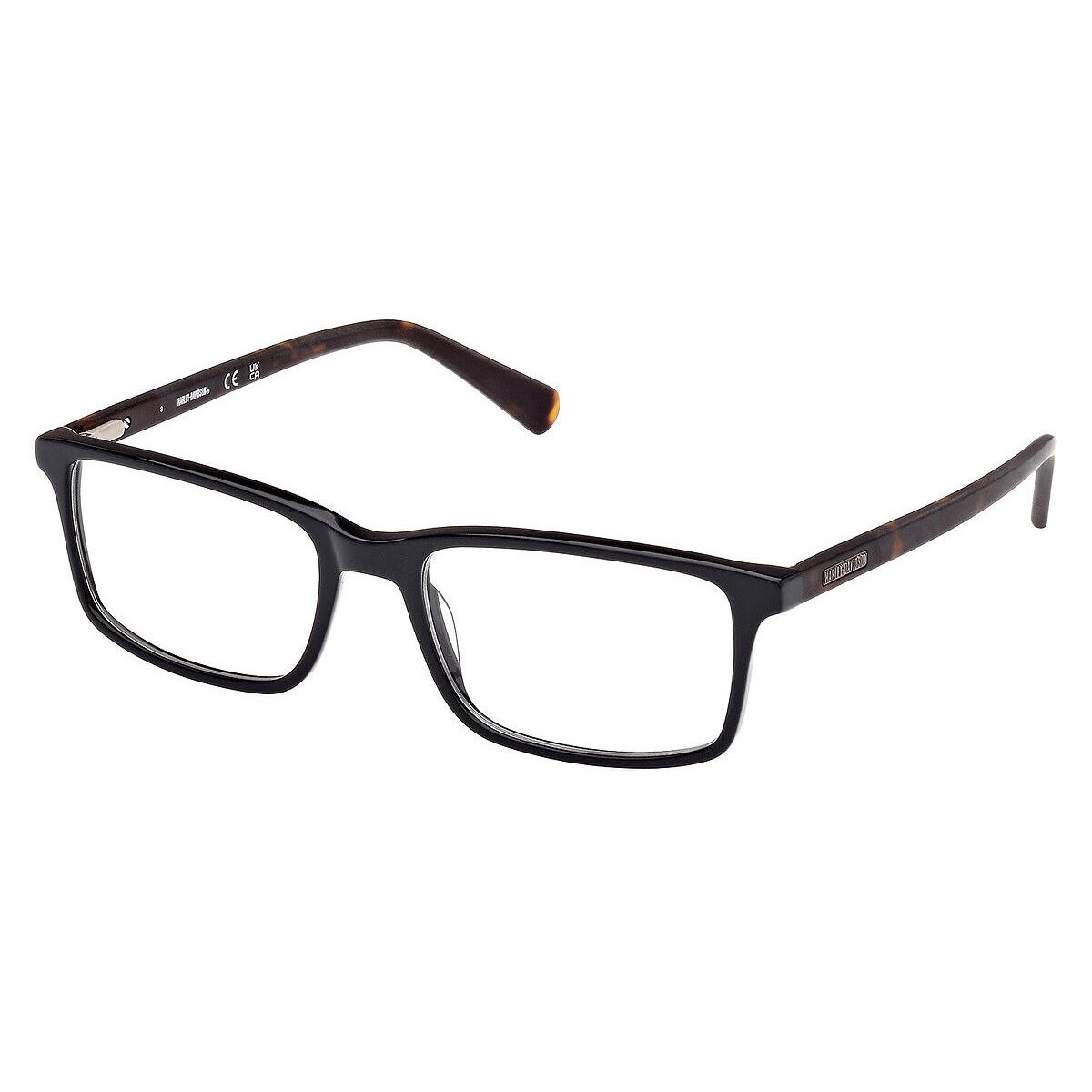 Harley Davidson HD0756 Eyeglasses Matte Black Geometric 55mm