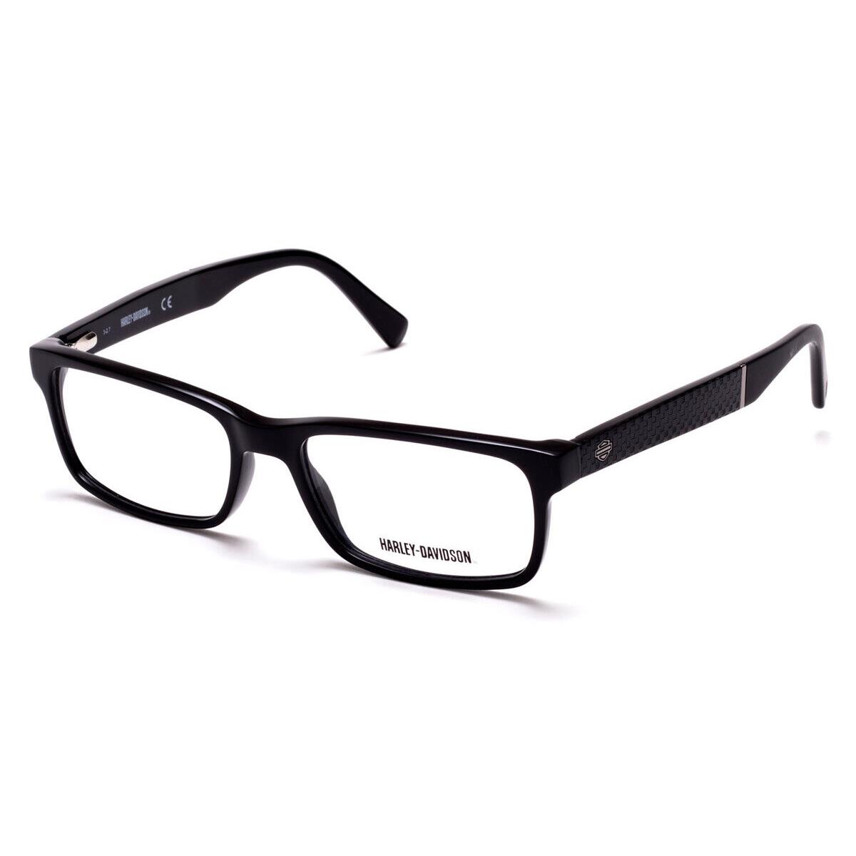 Harley Davidson HD0774 Eyeglasses Shiny Black Geometric 54mm