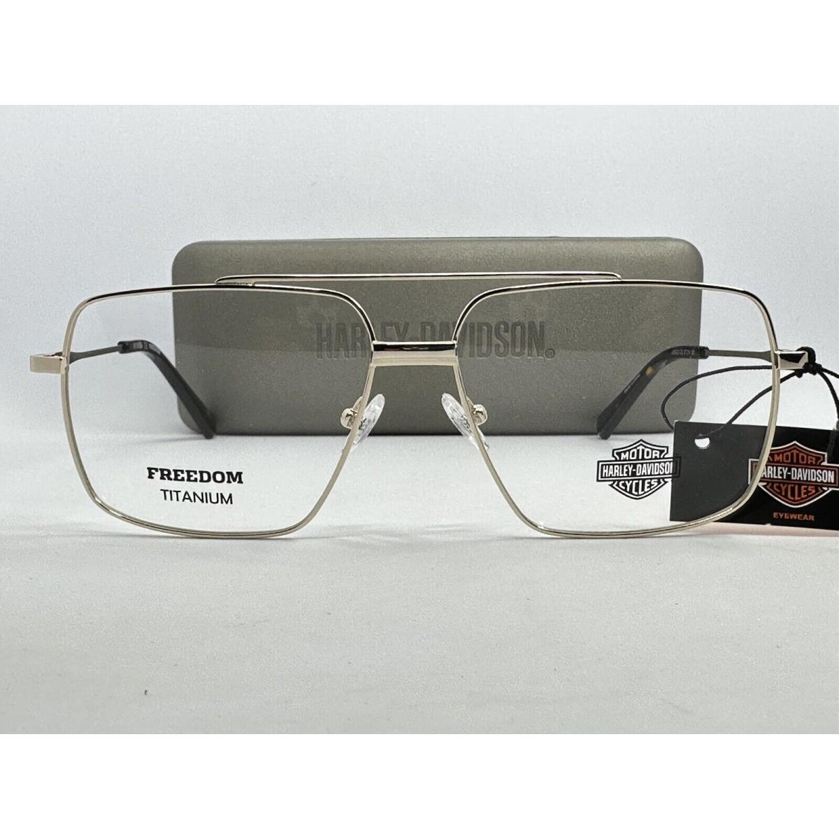 Harley-davidson HD9020/V 032 Gold 57.14.150 Men s Titanium Eyeglass Frame