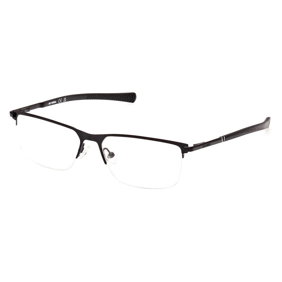 Harley Davidson HD0979 Eyeglasses Matte Black Rectangle 57mm