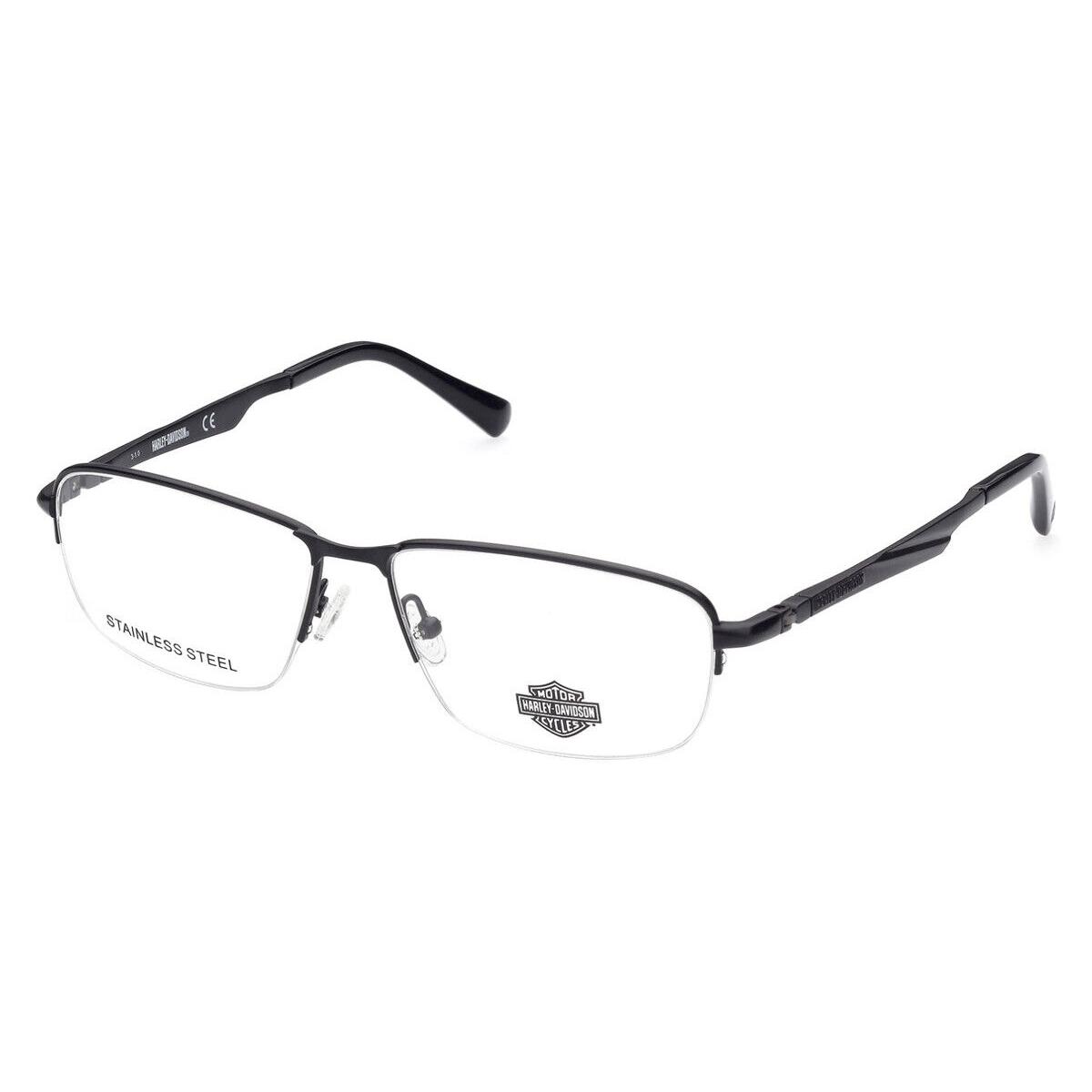 Harley Davidson HD0860 Eyeglasses Matte Black Rectangle 59mm