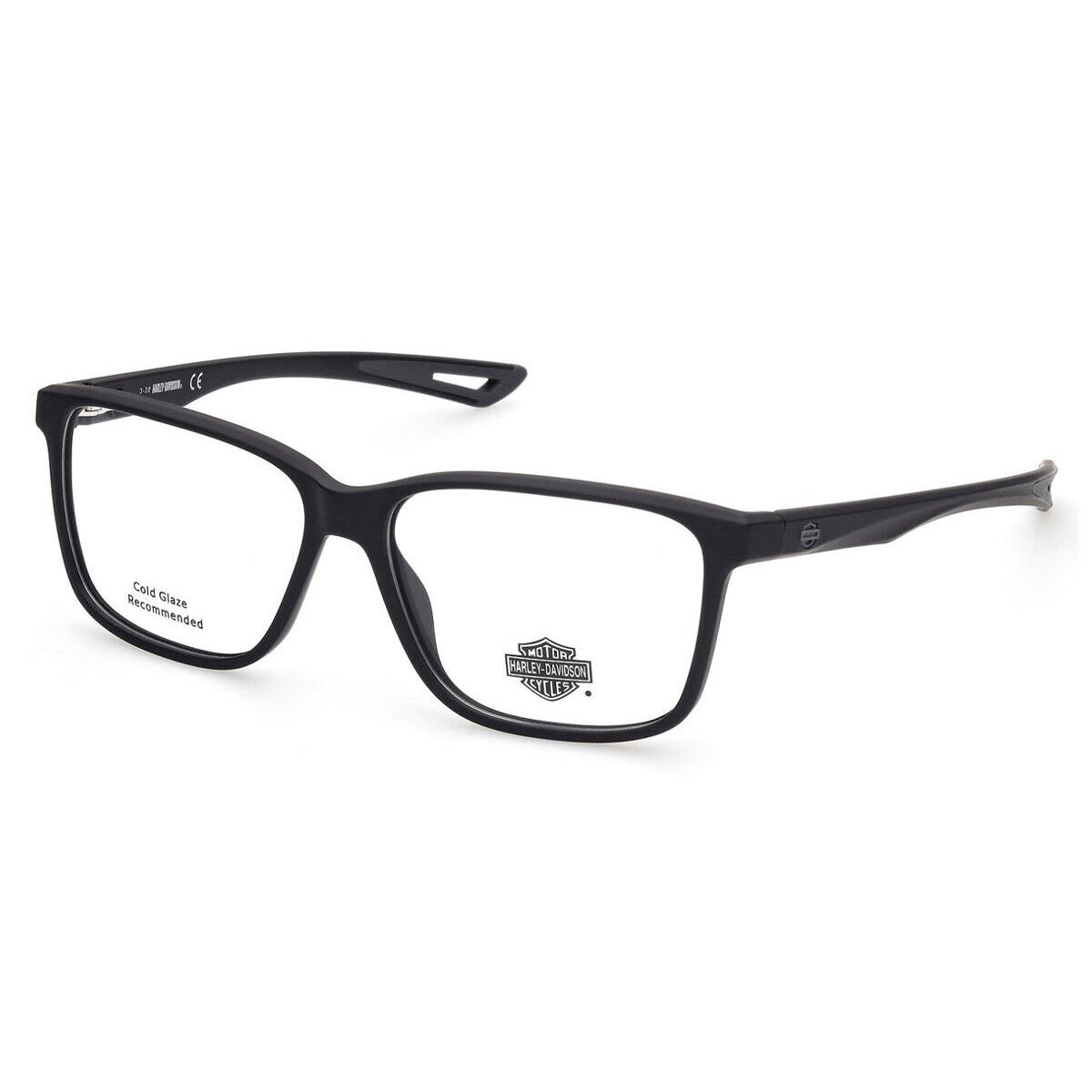 Harley Davidson HD0879 Eyeglasses Men Matte Black Square 56mm