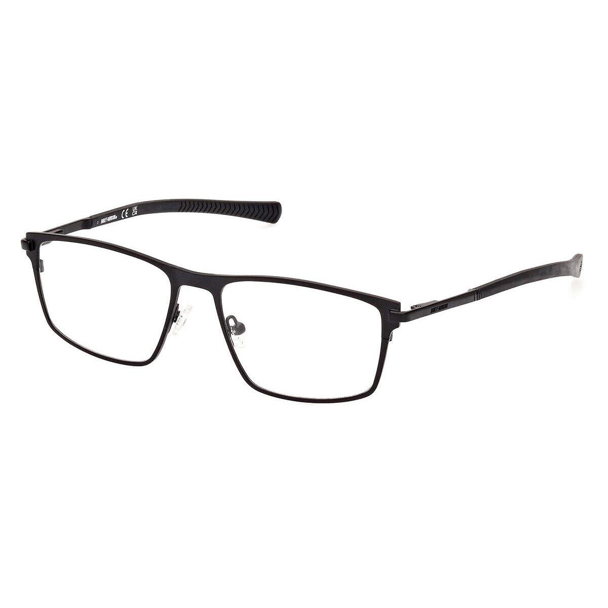 Harley Davidson HD0978 Eyeglasses Matte Black Rectangle 55mm