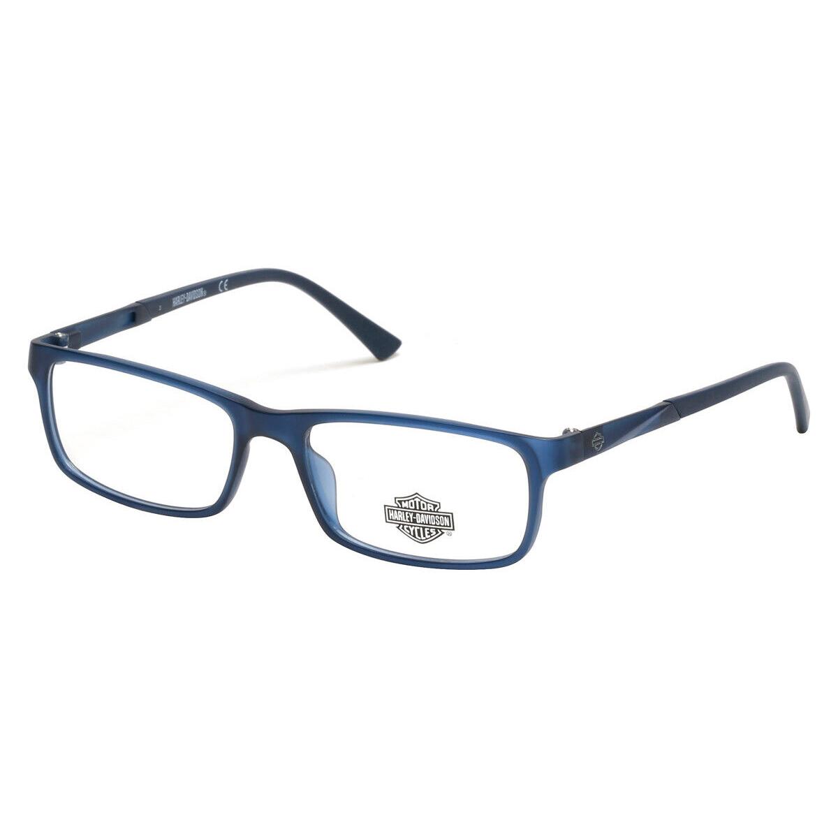 Harley Davidson HD0151T Eyeglasses Matte Blue Rectangle 50mm