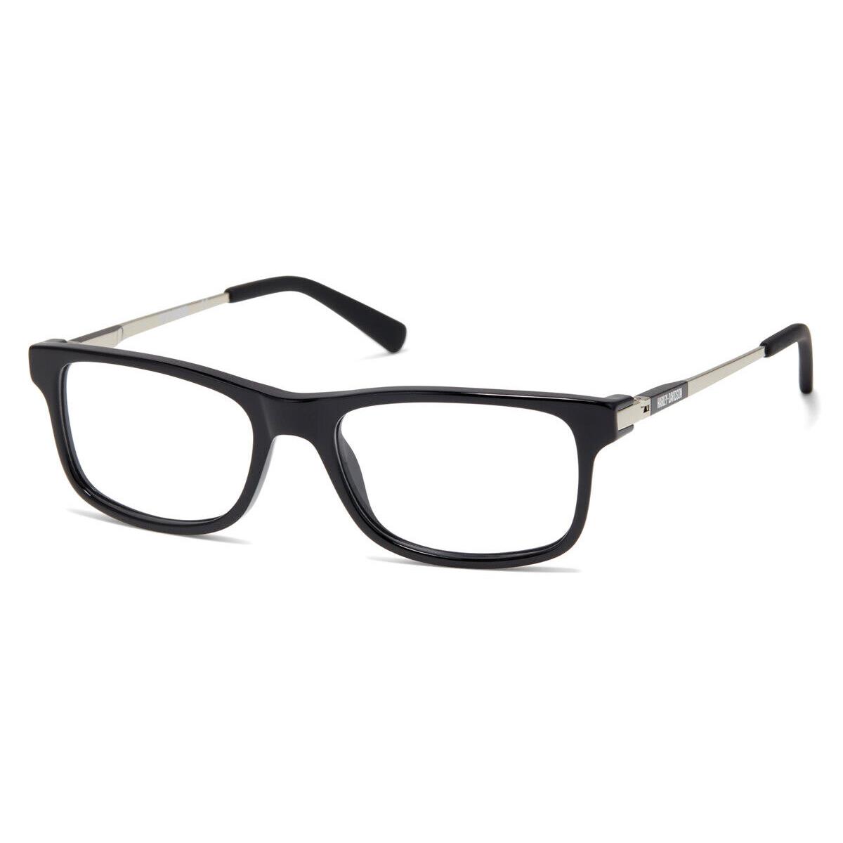 Harley Davidson HD0143T Eyeglasses Shiny Black Rectangle 51mm