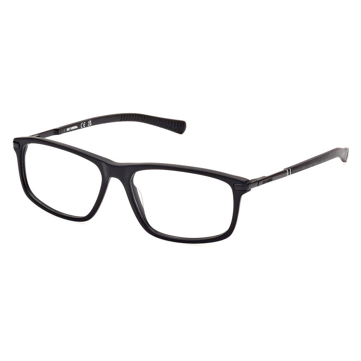 Harley Davidson HD0980 Eyeglasses Matte Black Rectangle 56mm