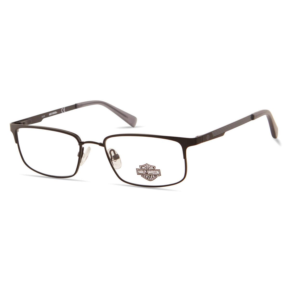 Harley Davidson HD0142T Eyeglasses Matte Black Rectangle 50mm