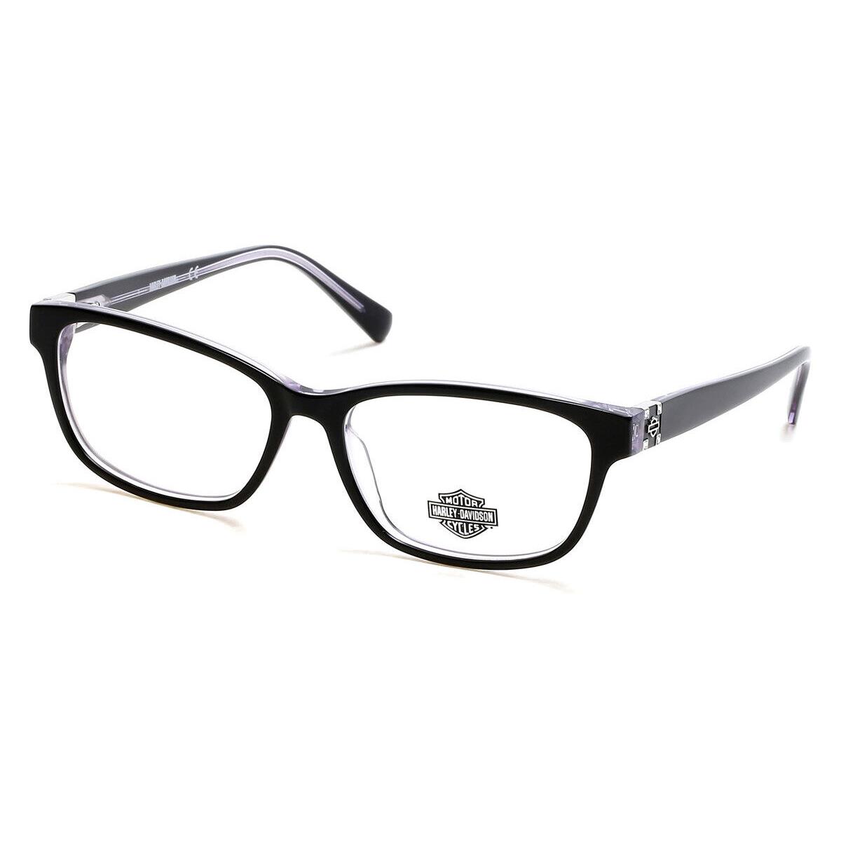 Harley Davidson HD0559 Eyeglasses Women Black Rectangle 54mm