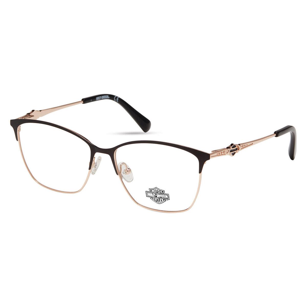 Harley Davidson HD0565 Eyeglasses Women Matte Black Square 55