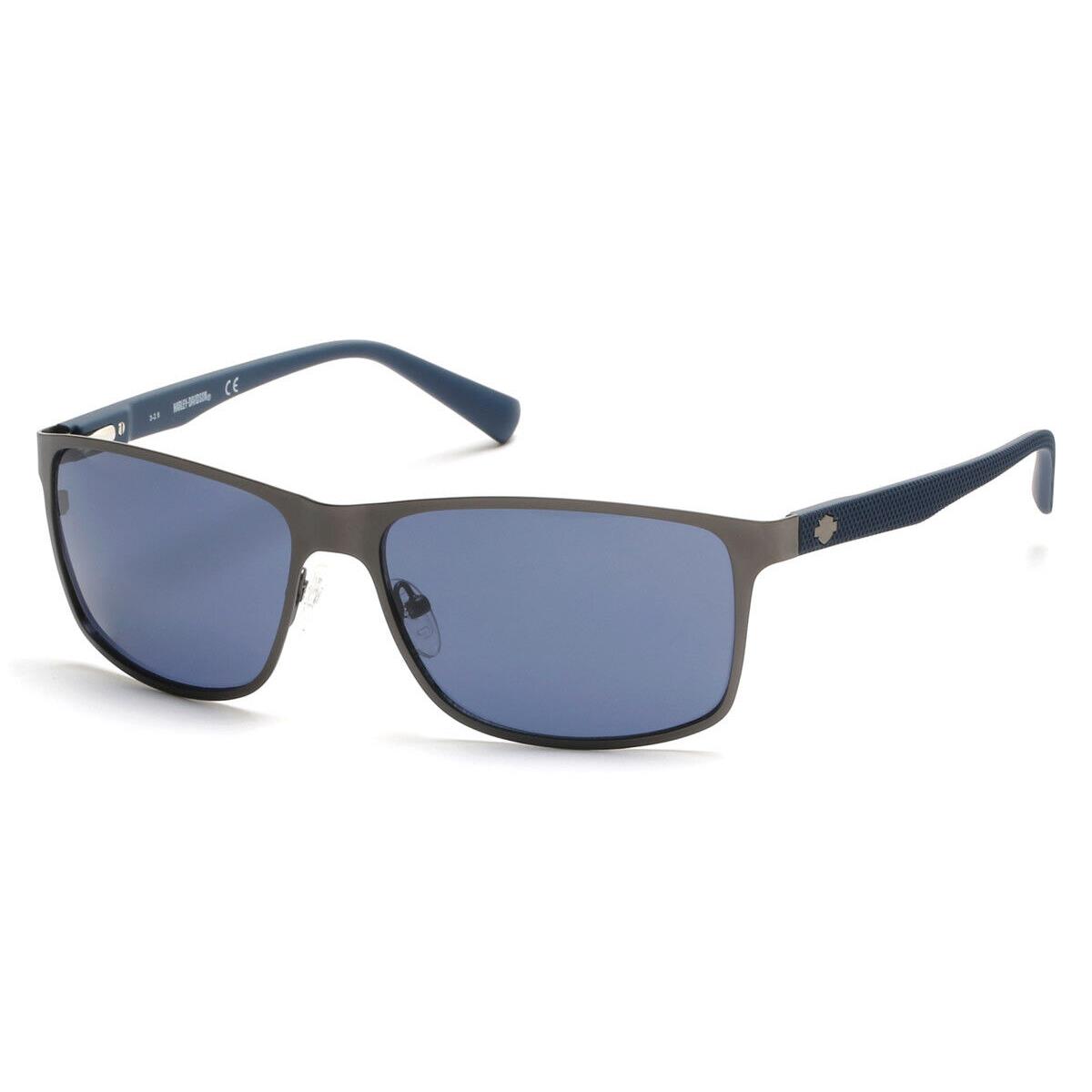 Harley Davidson HD0914X Sunglasses Matte Gunmetal Blue 60mm