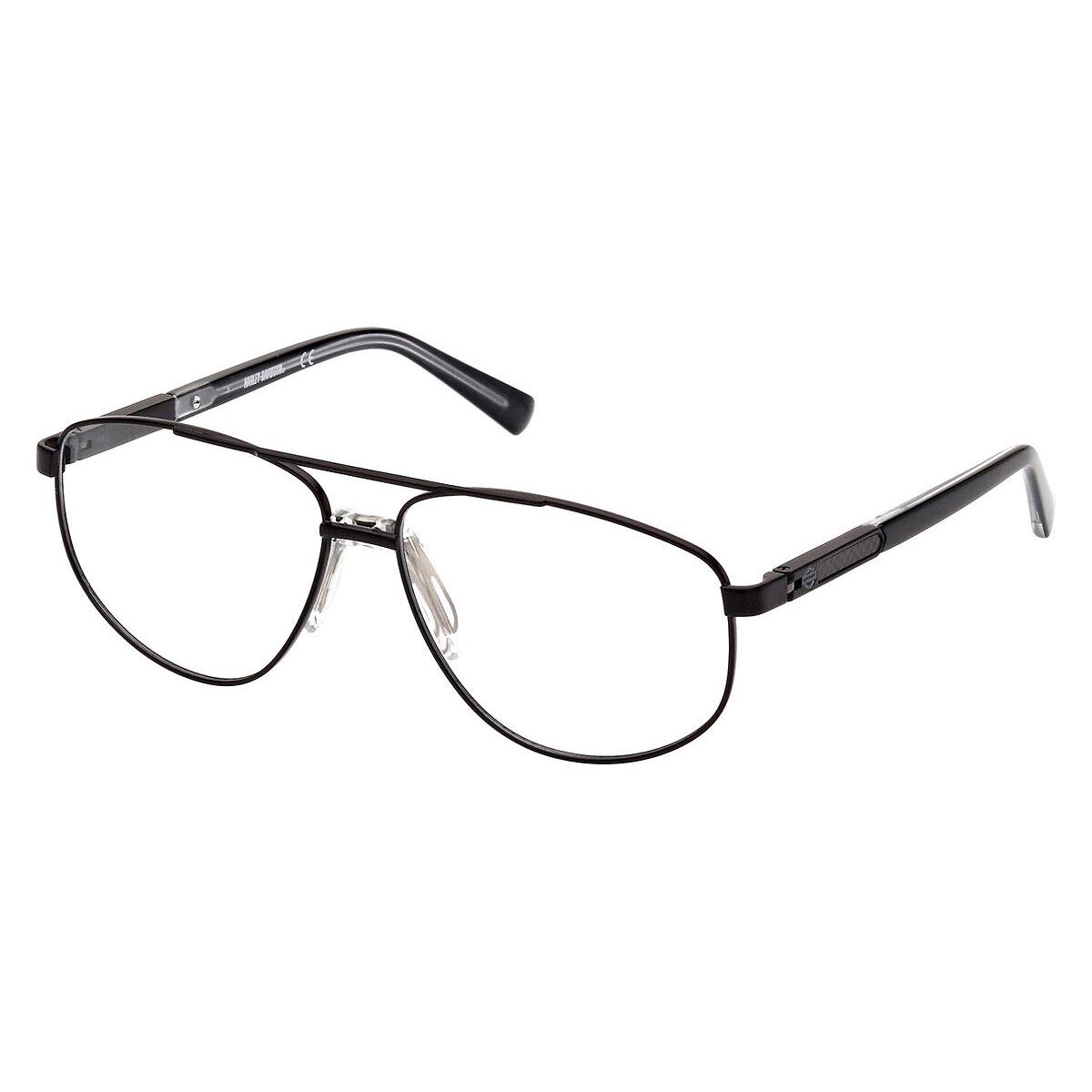 Harley Davidson HD0977 Eyeglasses Men Matte Black Aviator 59