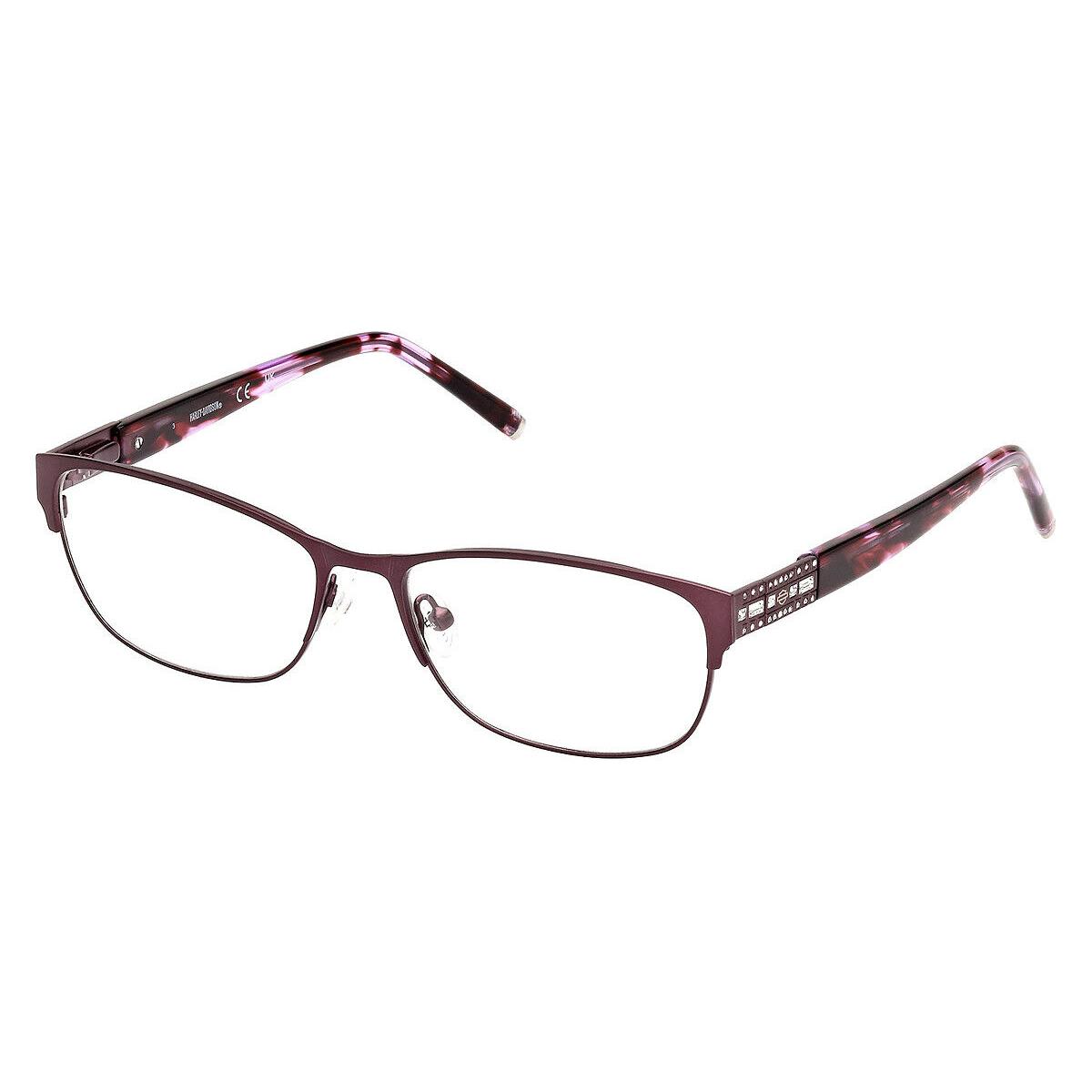 Harley Davidson HD0540 Eyeglasses Women Matte Violet Round 54