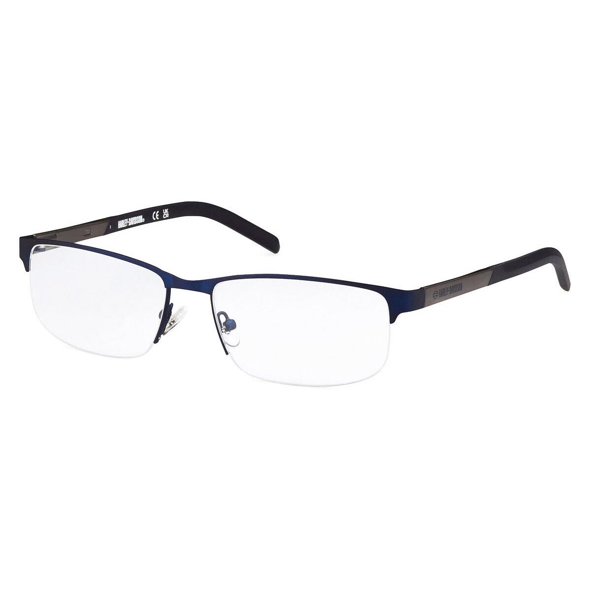 Harley Davidson HD00015 Eyeglasses Men Matte Blue 58mm