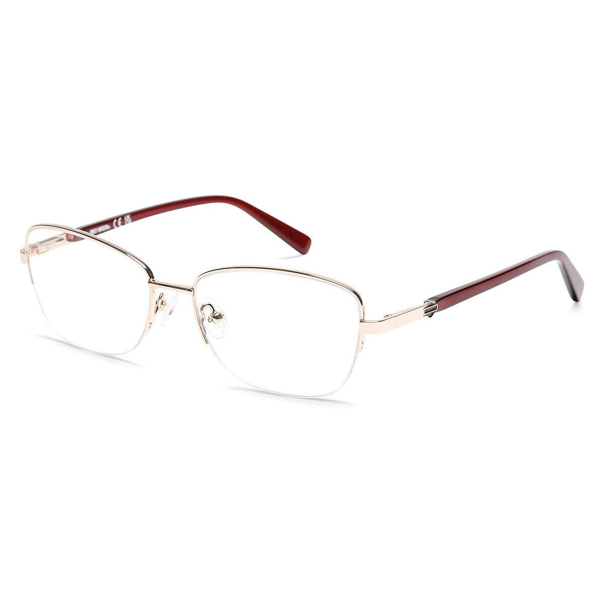 Harley Davidson HD0576 Eyeglasses Women Pale Gold 55mm