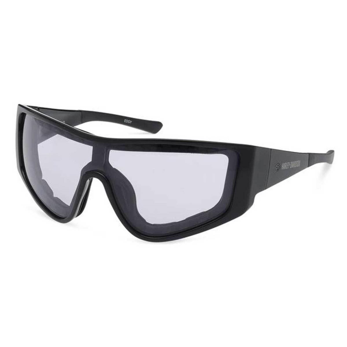 Harley-davidson Men`s Edgy Shield Photochromic Sunglasses Shiny Black Frames