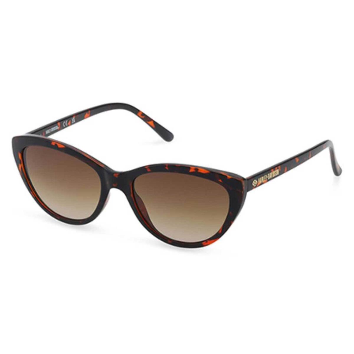 Harley-davidson Women`s Cat Eye Fashion Sunglasses Dark Havana Plastic Frames