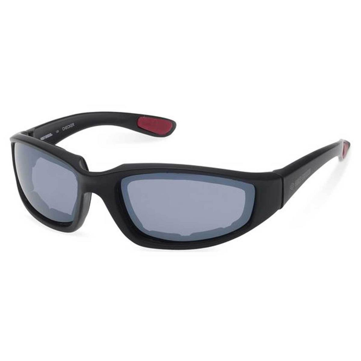 Harley-davidson Men`s Checker Square Sunglasses Matte Black Plastic Frames