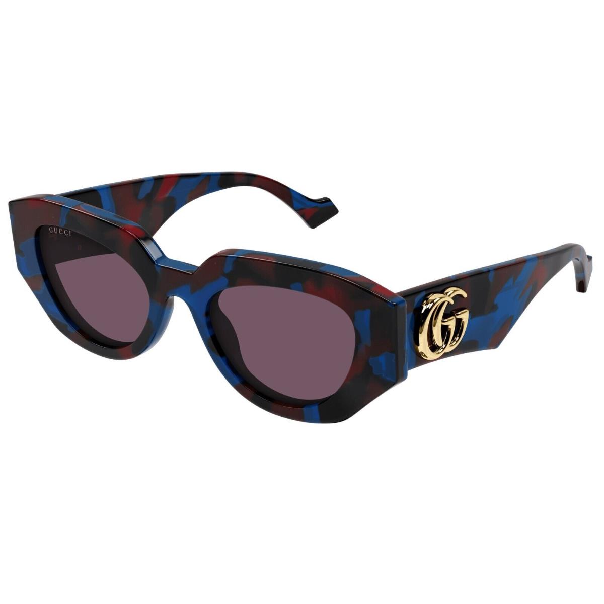 Gucci GG1421S Blue Havana/violet 003 Sunglasses