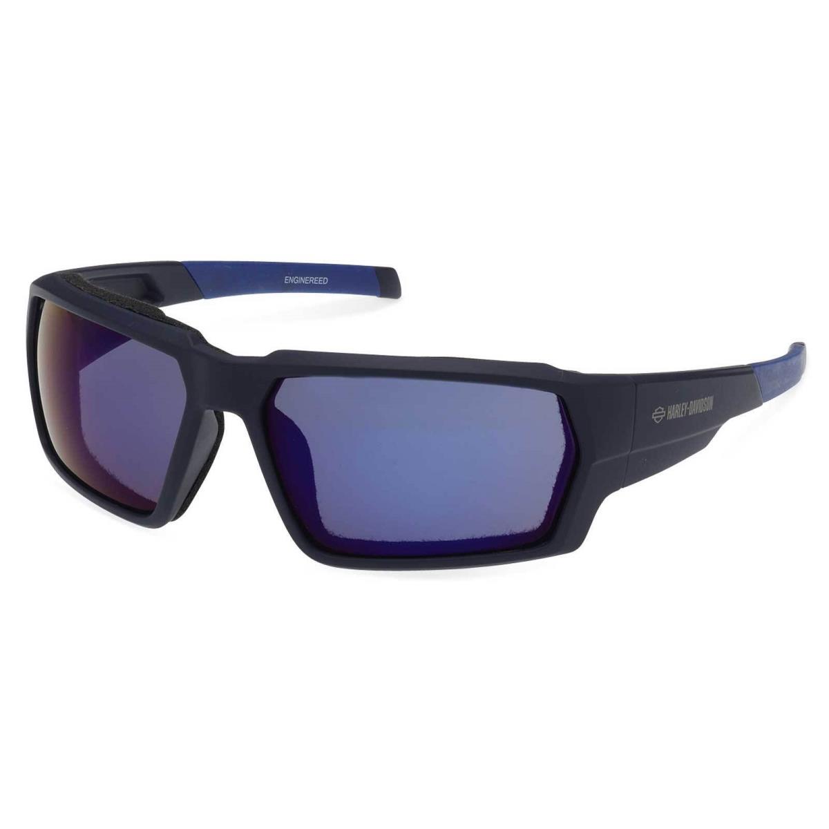 Harley-davidson Men`s Engineered Plastic Sunglasses Matte Blue Frames