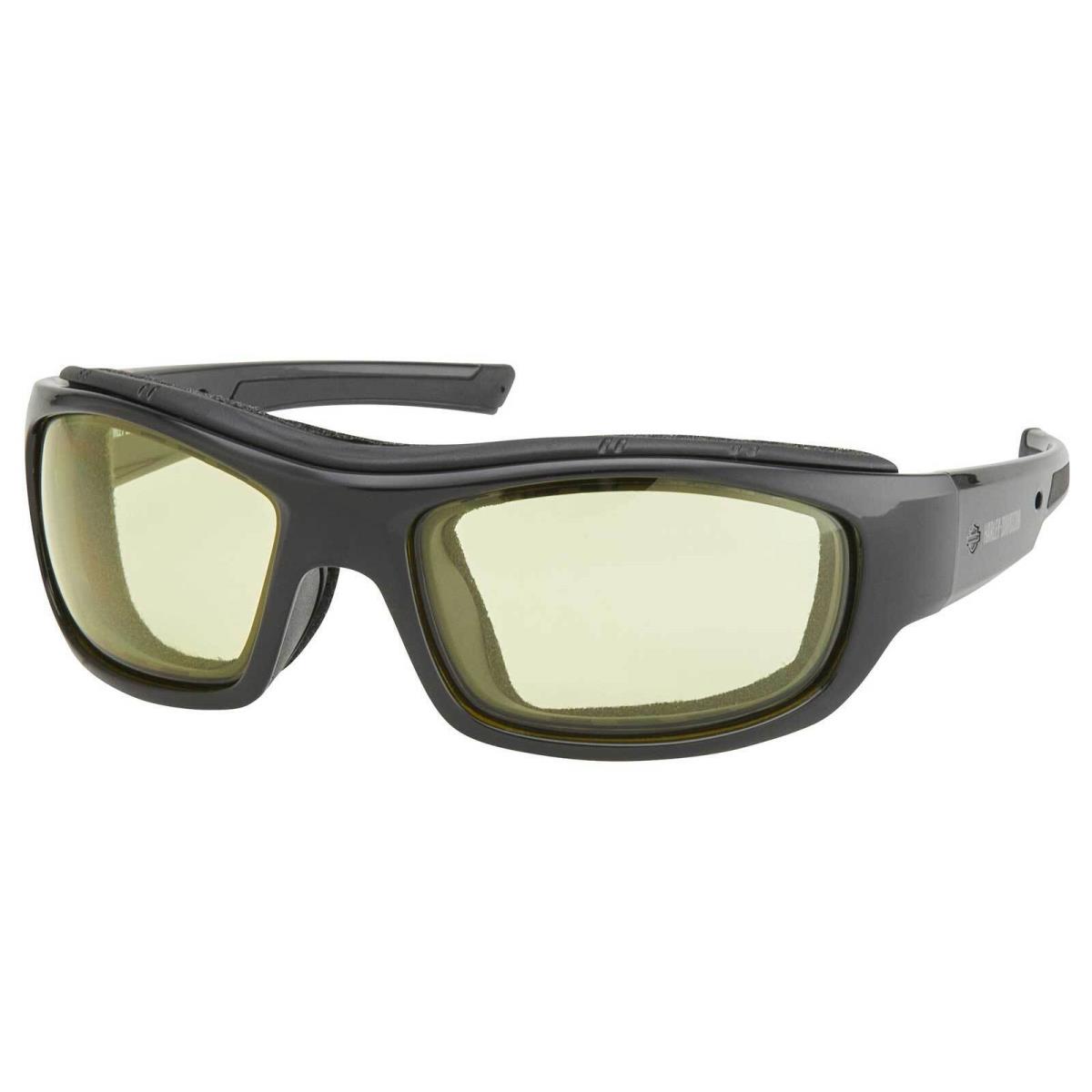 Harley-davidson Men`s Soldier Sunglasses W/headstrap Yellow Polycarbonate Lens